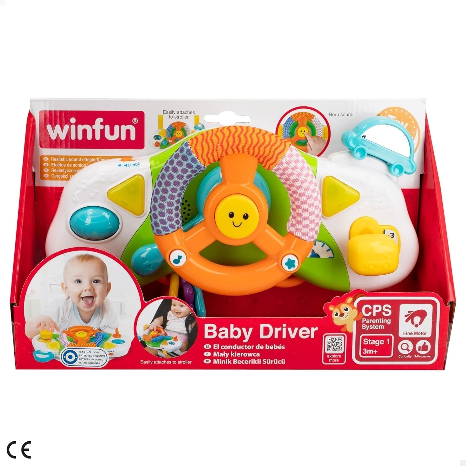 winfun 40300 Toy, auto simulátor, M Toys Bebe Naty Shop