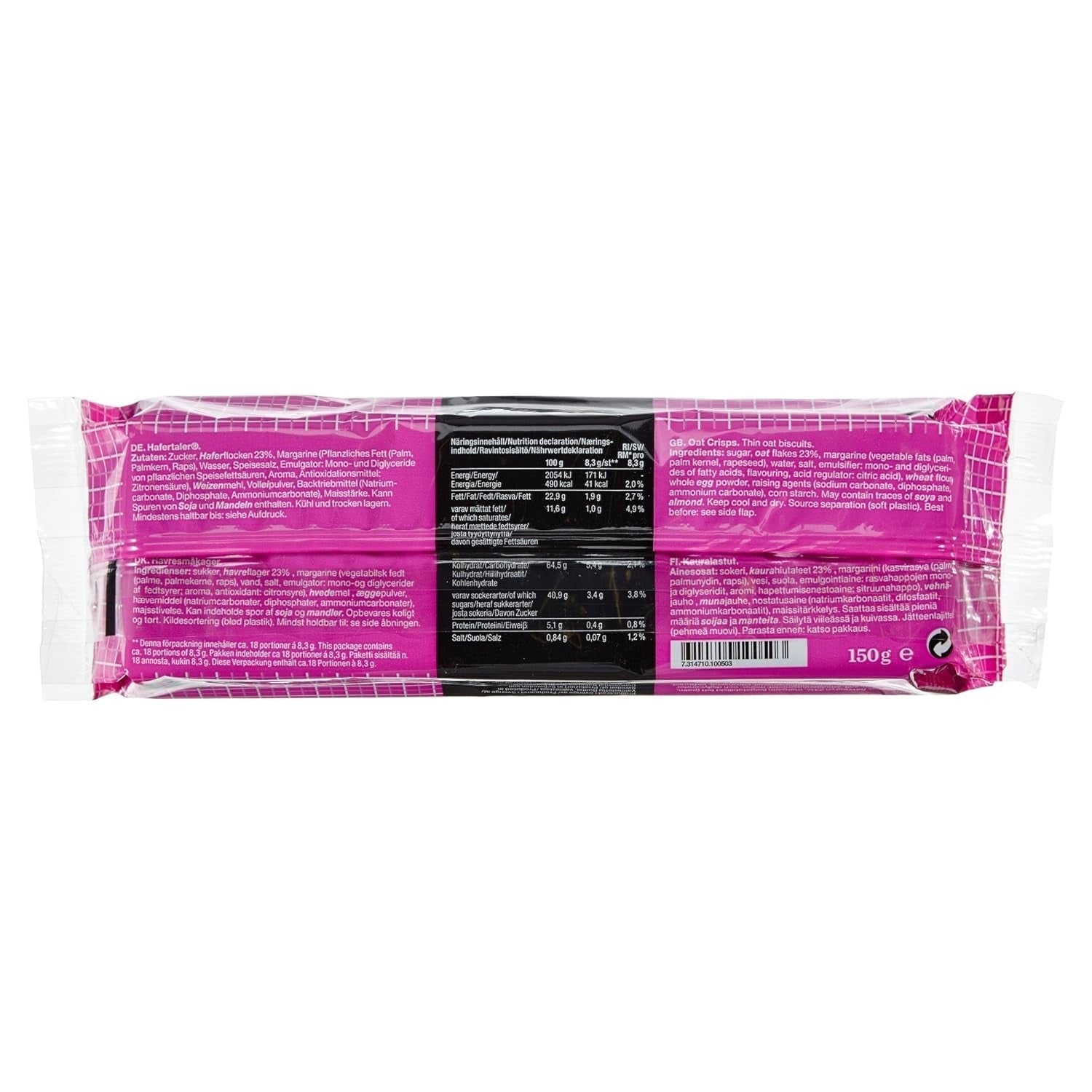Švédské ovesné krekry Gille, 150 g (1 balení)