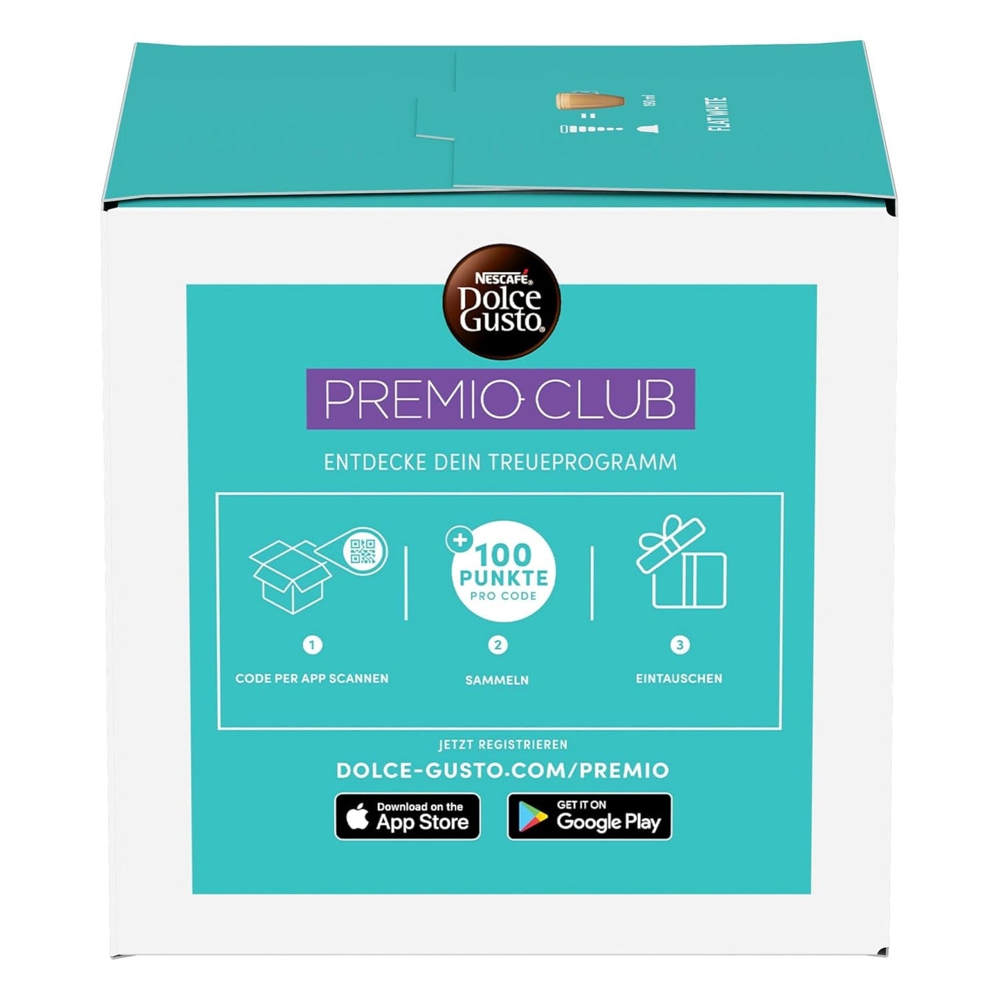 NESCAFÉ DOLCE GUSTO Flat White Kaffeekapseln 3er Pack (3 x 16 kapslí)