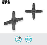 Gardena Micro-Drip-System - Křížové připojení 4,6 mm (3/16 palce): Příslušenství pro odbočné rozvody a odkapávací potrubí, instalace bez zauzlování s technologií Easy & Flexible (13214-20)