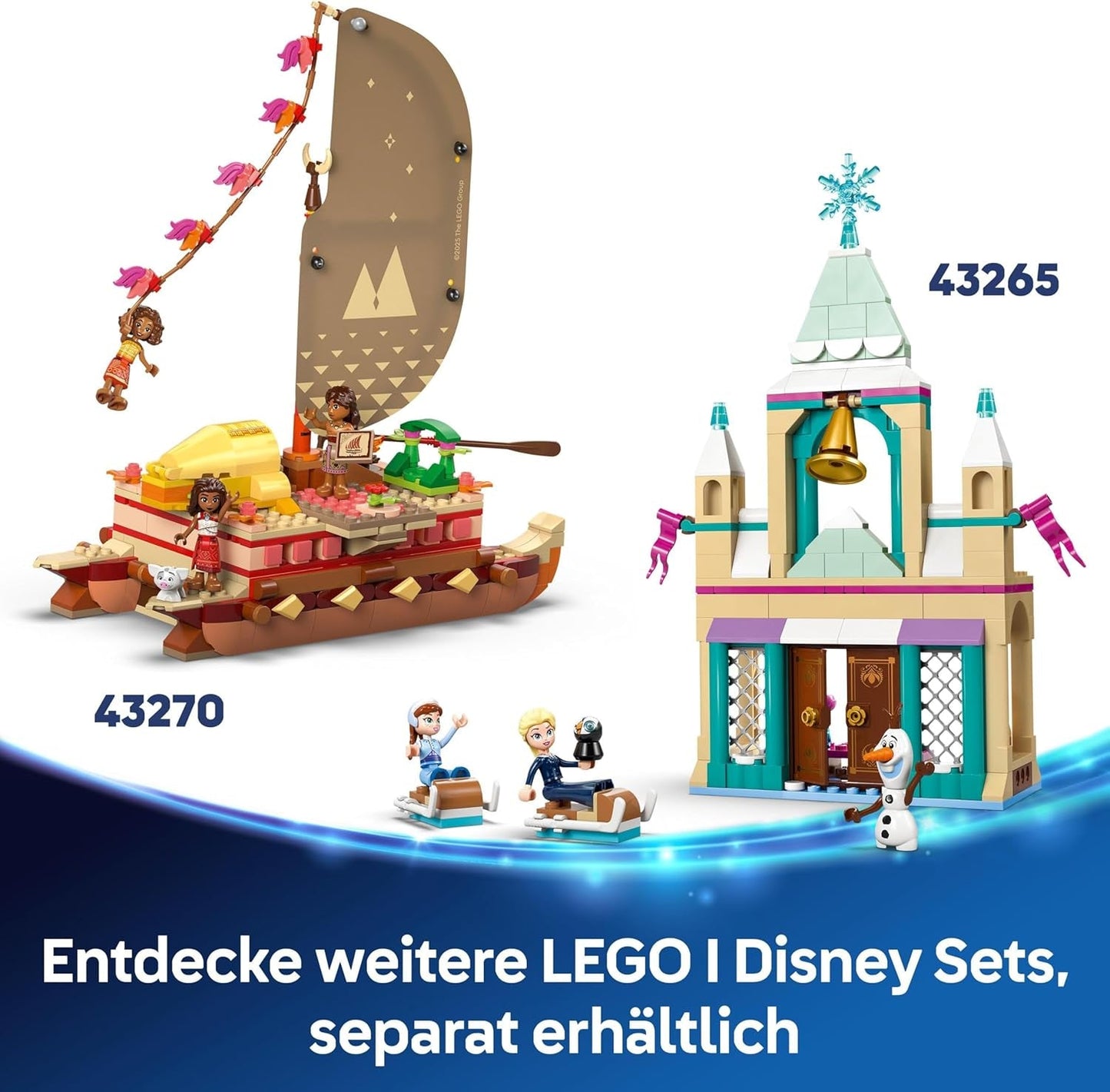 LEGO Ç€ Disney Princezna Castle Popelka a kočár tažený koňmi, Sada pro dívky od 6 let, Fantastická hračka s princeznou Popelkou a princem okouzlujícími mini panenkami, Tip na dárek pro fanoušky Disney 43275 Stavebnice Beuche den LEGO-Store