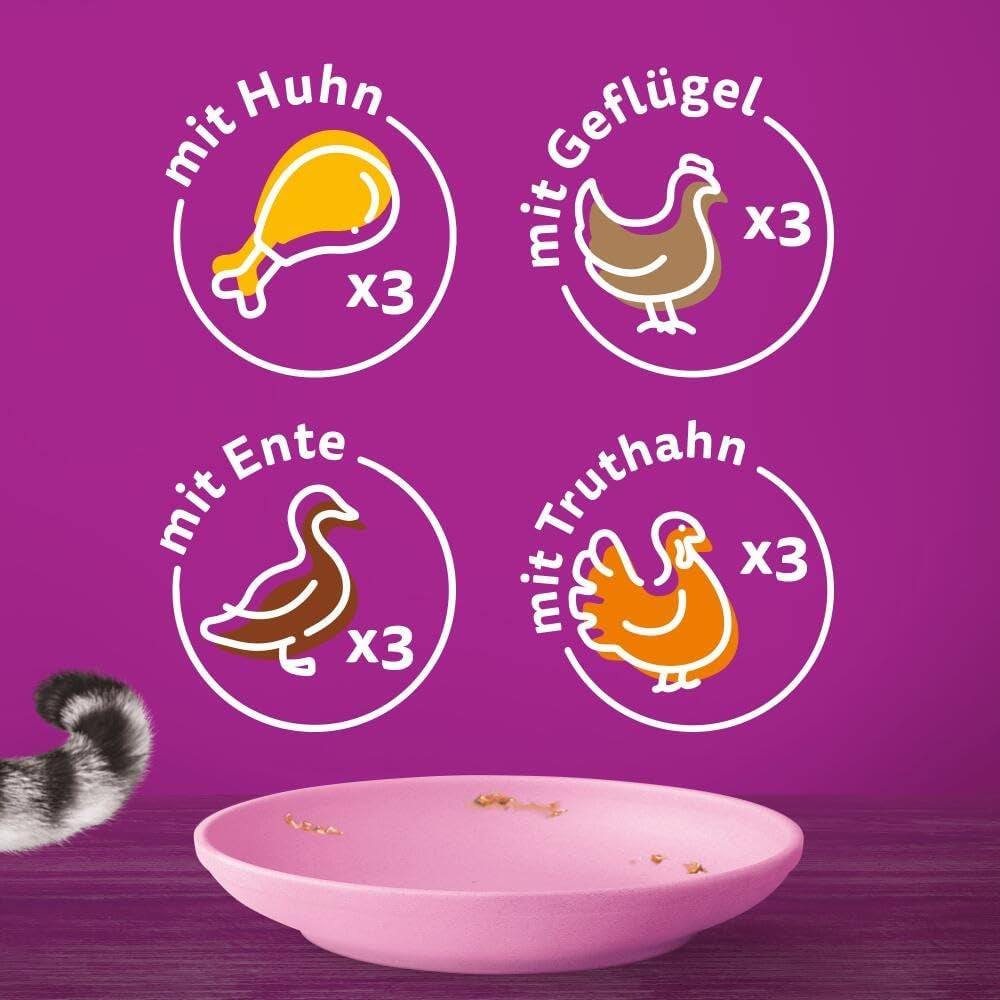 WHISKAS Junior sáčky na mokré krmivo, více balení, výběr z drůbežího masa v želé, 12 x 85 g