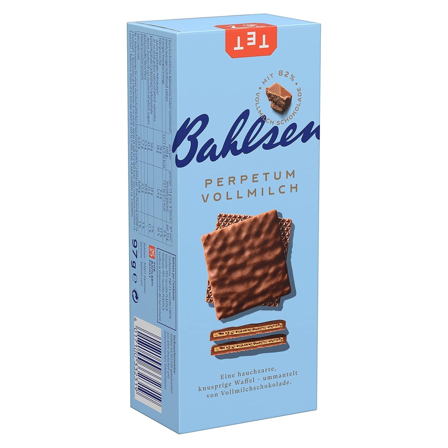 Bahlsen Perpetuum Mléčná čokoládová oplatka (1 x 97 g) (balení 10 ks)