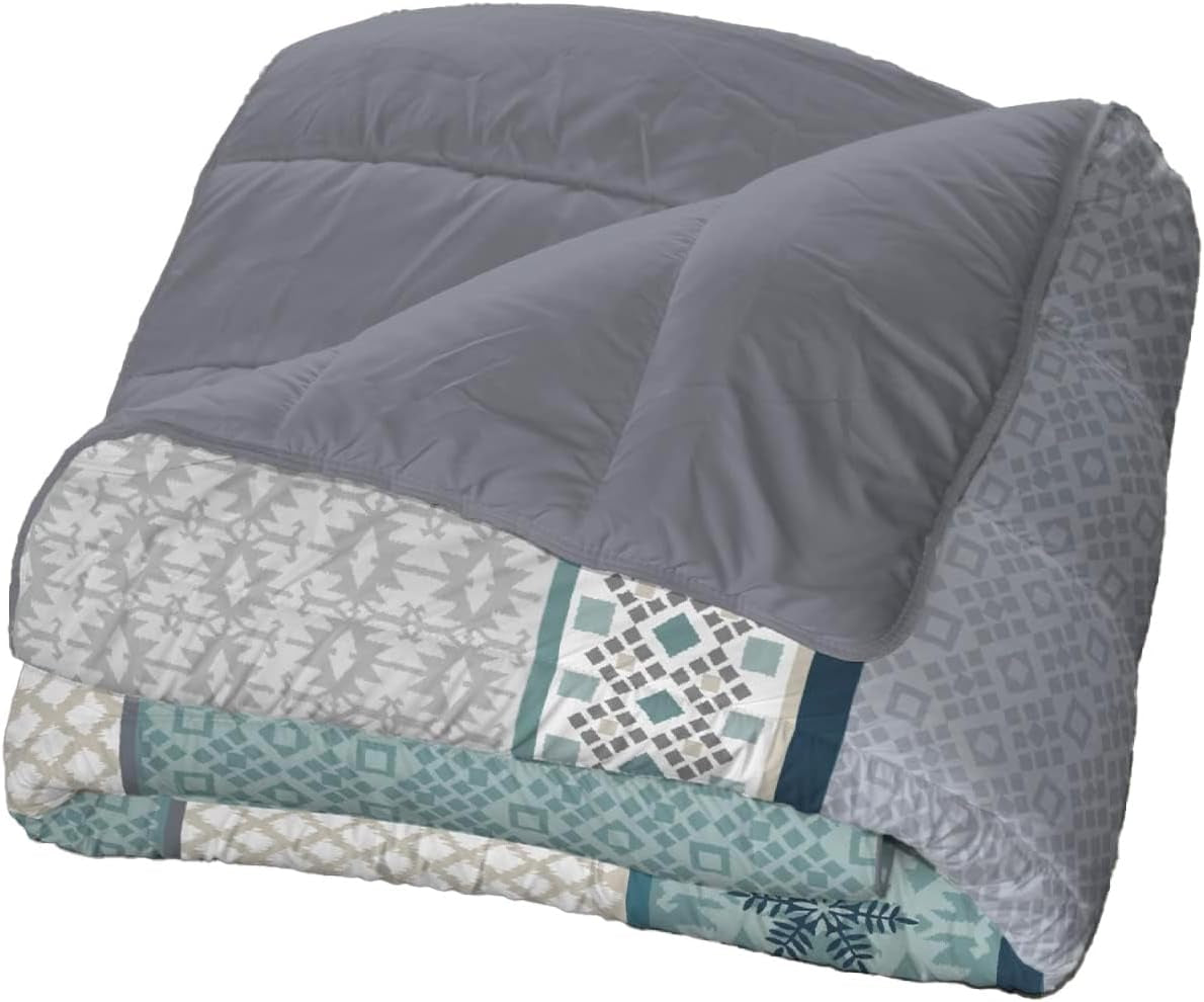 Bleu Câlin Potištěná 1 osoba Hermance přikrývka, polyester, modrá/šedá, 140 X 200 Cm Přikrývky a přikrývky Naty Shop Modrá/šedá/červená 220X240 Cm