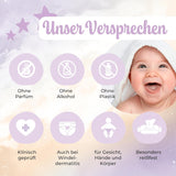 Millis Bamboo Baby Sensitive vlhčené ubrousky pro jemnou dětskou pokožku - 5 x 60 kusů - Přírodní, šetrné a udržitelné čištění - Biologicky odbouratelné dětské ubrousky, bez plastů a alkoholu