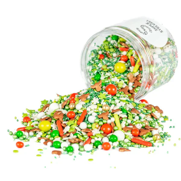 Super Streusel Hohoho Sprinkles Christmas - Slavnostní dekorace pro lahodné dorty 90 G