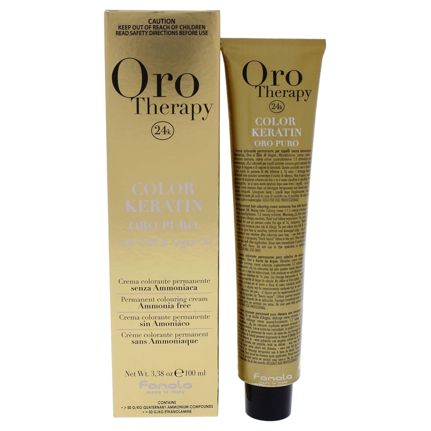 Fanola Oro Therapy Color Keratin 5.0 100 ml Barva na vlasy Naty Shop zlatá, blond