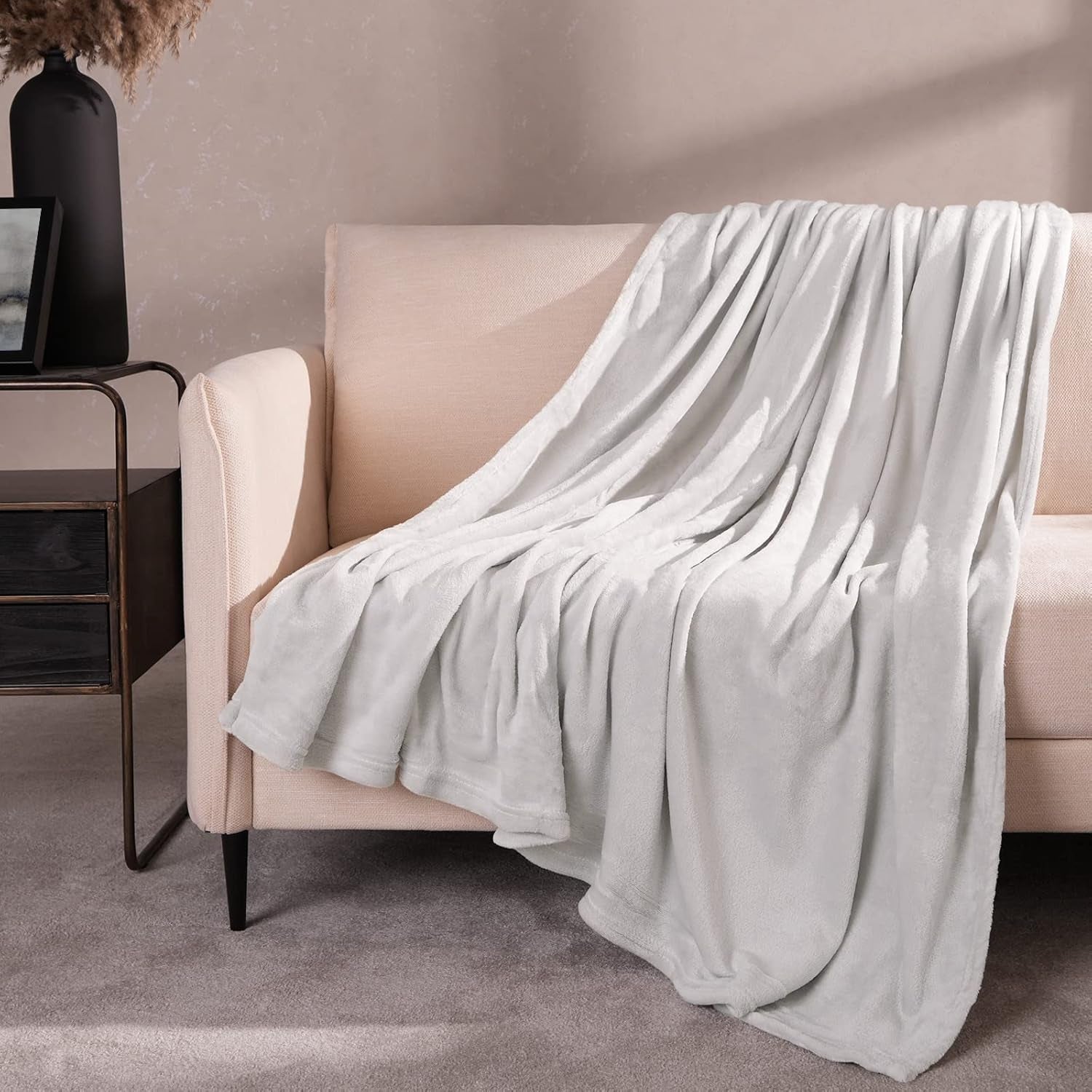 Brentford's Ultra Soft Fleece přehoz, stříbrně šedý, velký dvojitý – 150 x 200 cm postele a přikrývky Beuche den Brentfords-Store