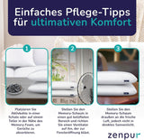 ZenPur ortopedický polštář na krk 40x60-13cm, polštář na hlavu z paměťové pěny - ergonomický polštář na spaní na krk a ramena, certifikace Oeko-TEX