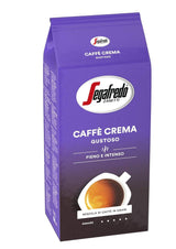 Segafredo Zanetti Caffè Crema Gustoso - celé zrnko (balení 1 kg) - Vhodné pro Caffè Crema - Dlouhá a tmavě pražená kávová zrna, plná a intenzivní chuť (balení 2 ks)