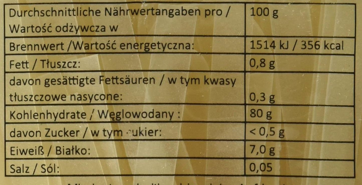 Rýžové nudle – thajské, 10 mm široké rýžové nudle, z rýžové mouky – 17 x 400 g