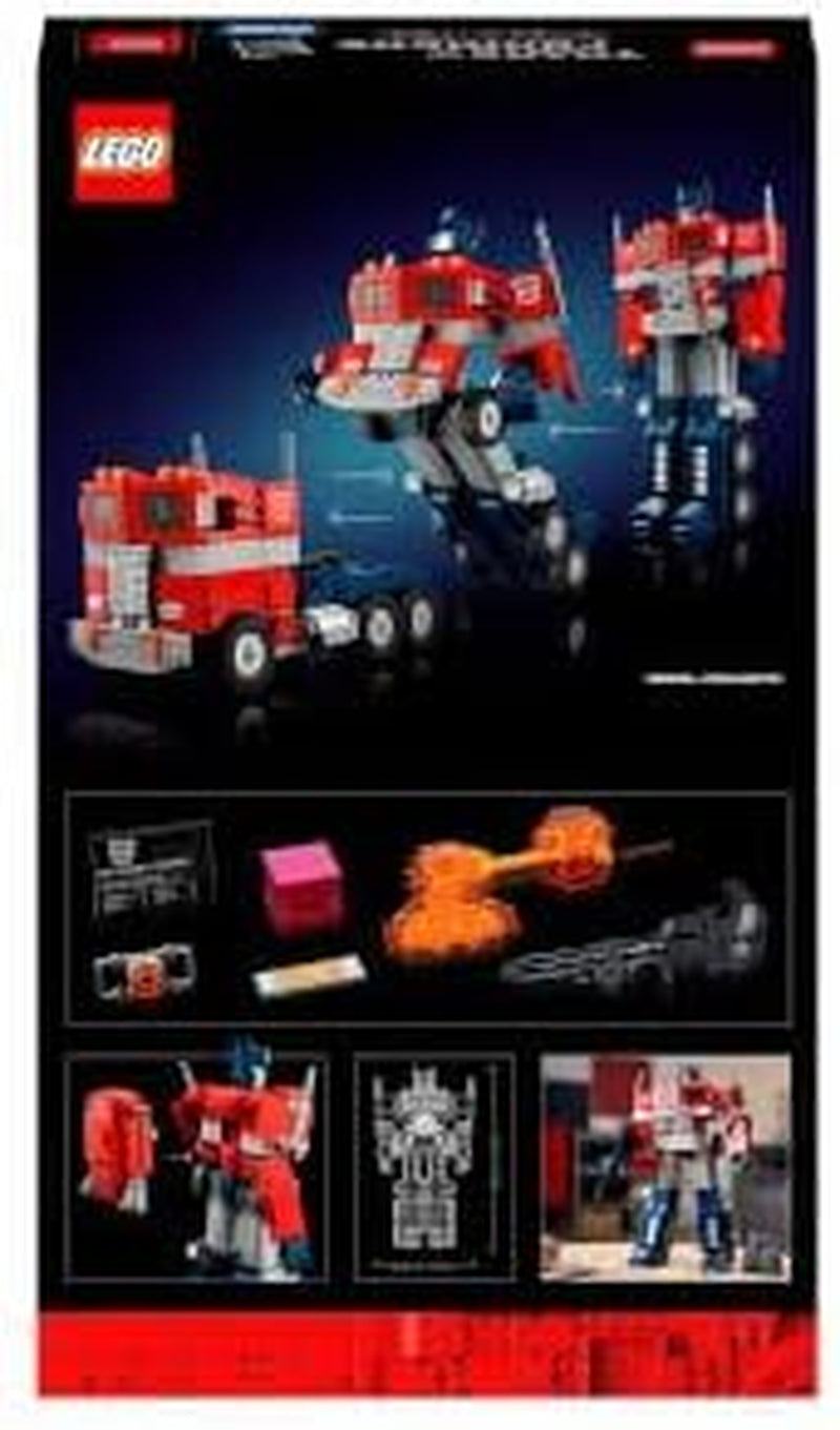 Sada LEGO 10302 Icons Optimus Prime, figurka robota a model náklaďáku 2v1, stavebnice modelu Transformers pro dospělé, dárek k narozeninám nebo k Vánocům pro muže, ženy, ona a on Stavebnice Besuche den LEGO-Store