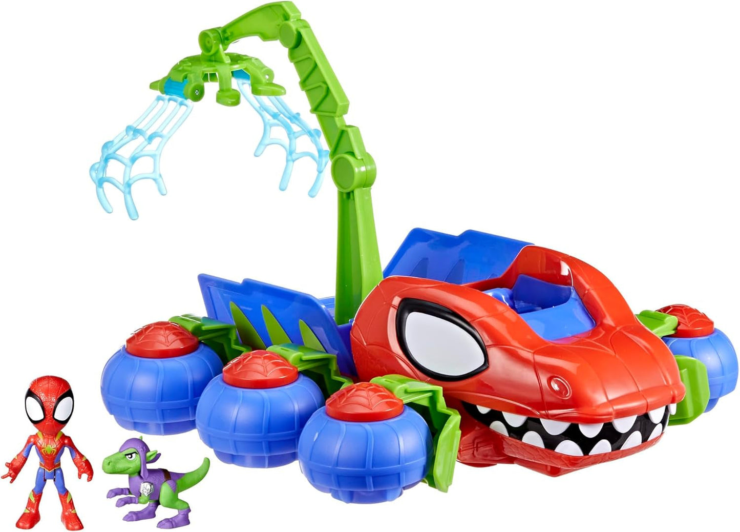 Marvel Spidey a jeho super přátelé Dino Crawler Hrací sada pro superhrdiny s figurkami Spideyho a Dino a transportní hračkou pro děti od 3 let Akční figurky Naty Shop Dino Crawler