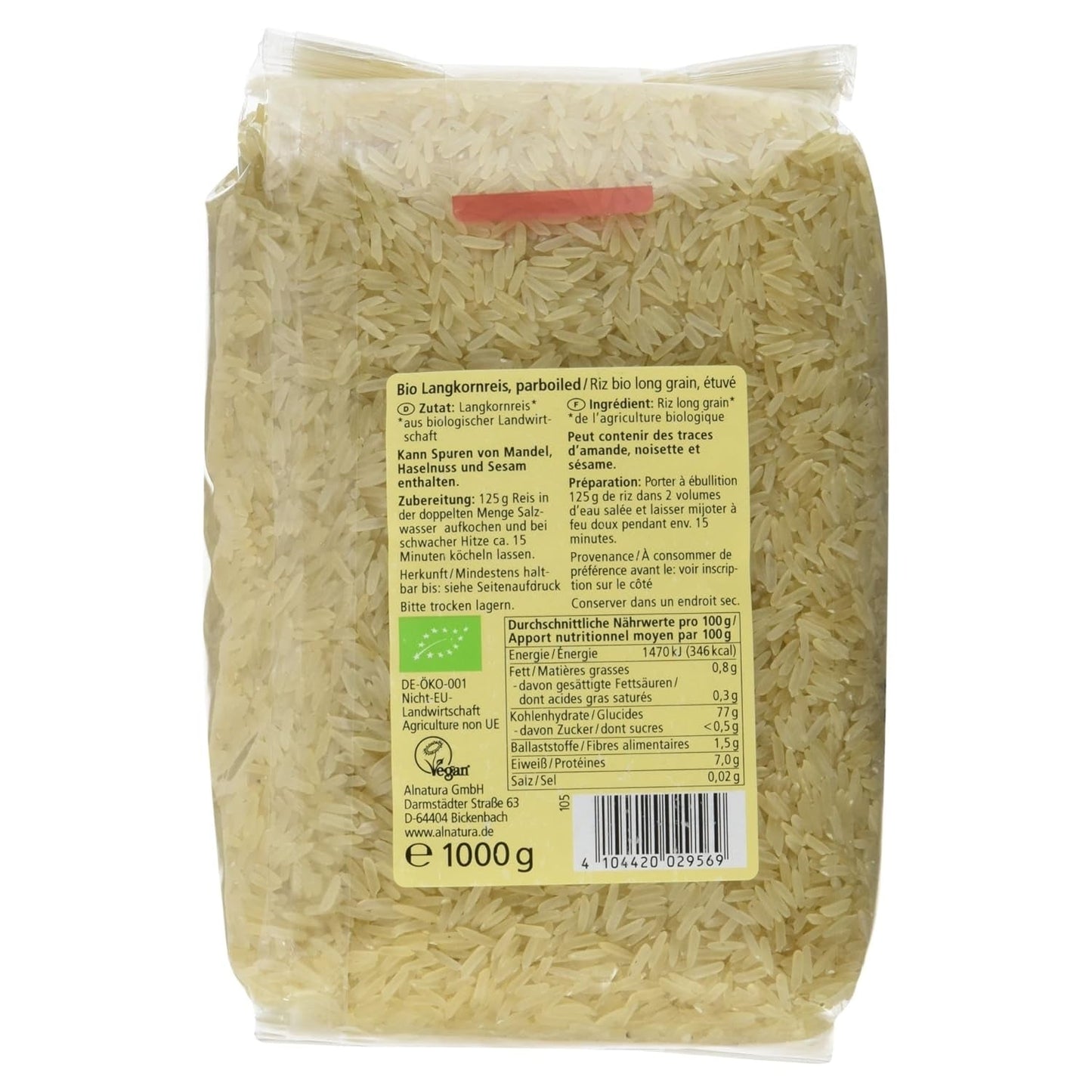 Bio Langkornreis předvařené, 1 kg