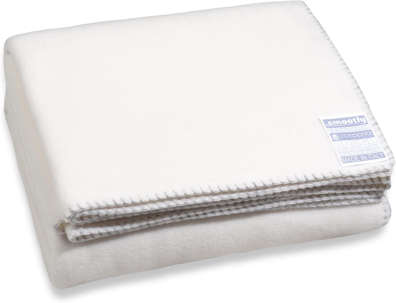 Zoeppritz od roku 1828 Hladká fleecová deka - Nadýchaná pohodlná deka polar fleece - Vegan - 140X190Cm - 010 Off-White, 010 Offwhite Zoeppritz Since 1828 Postele a přikrývky Světle bílá 140X190Cm