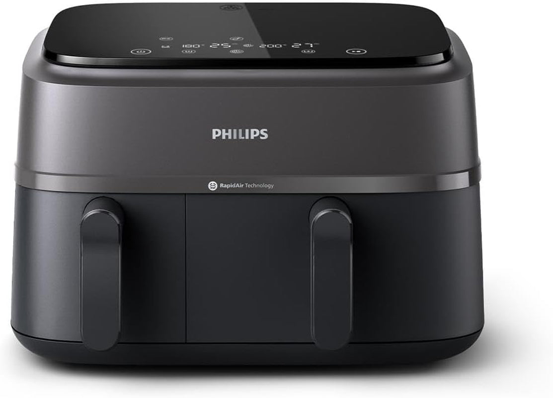 Philips Airfryer Dual Basket 3000 Series, 9L, 2 koše, 2 pokrmy připravené současně, technologie horkého vzduchu Rapidair plus Spotřebiče Naty Shop Dual Basket 9L