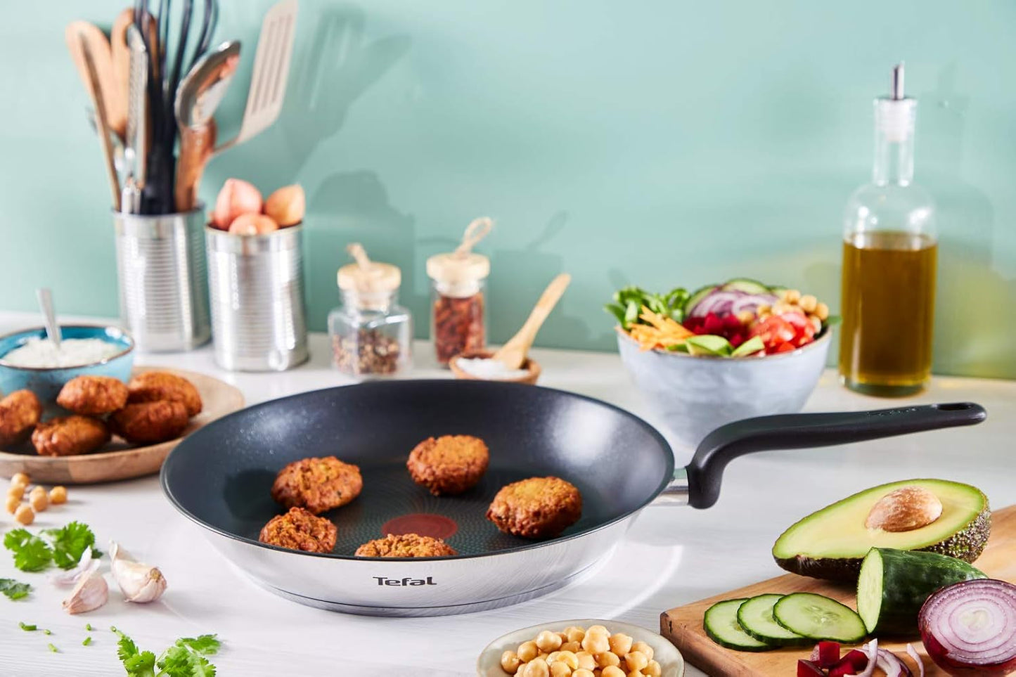 Tefal Hlavní pánev 20 cm, nerezová ocel S nepřilnavým povrchem Naty Shop Hrnce a pánve