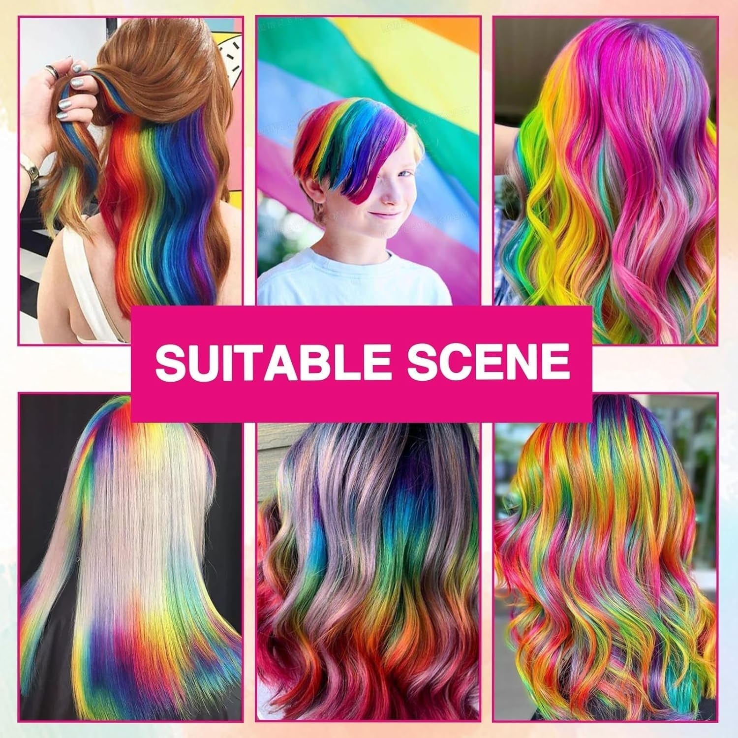 5 barev Dětská Dočasná barva na vlasy Smývatelná barevná řasenka Hair Chalk Salon Hair Dye Shop Naty Shop