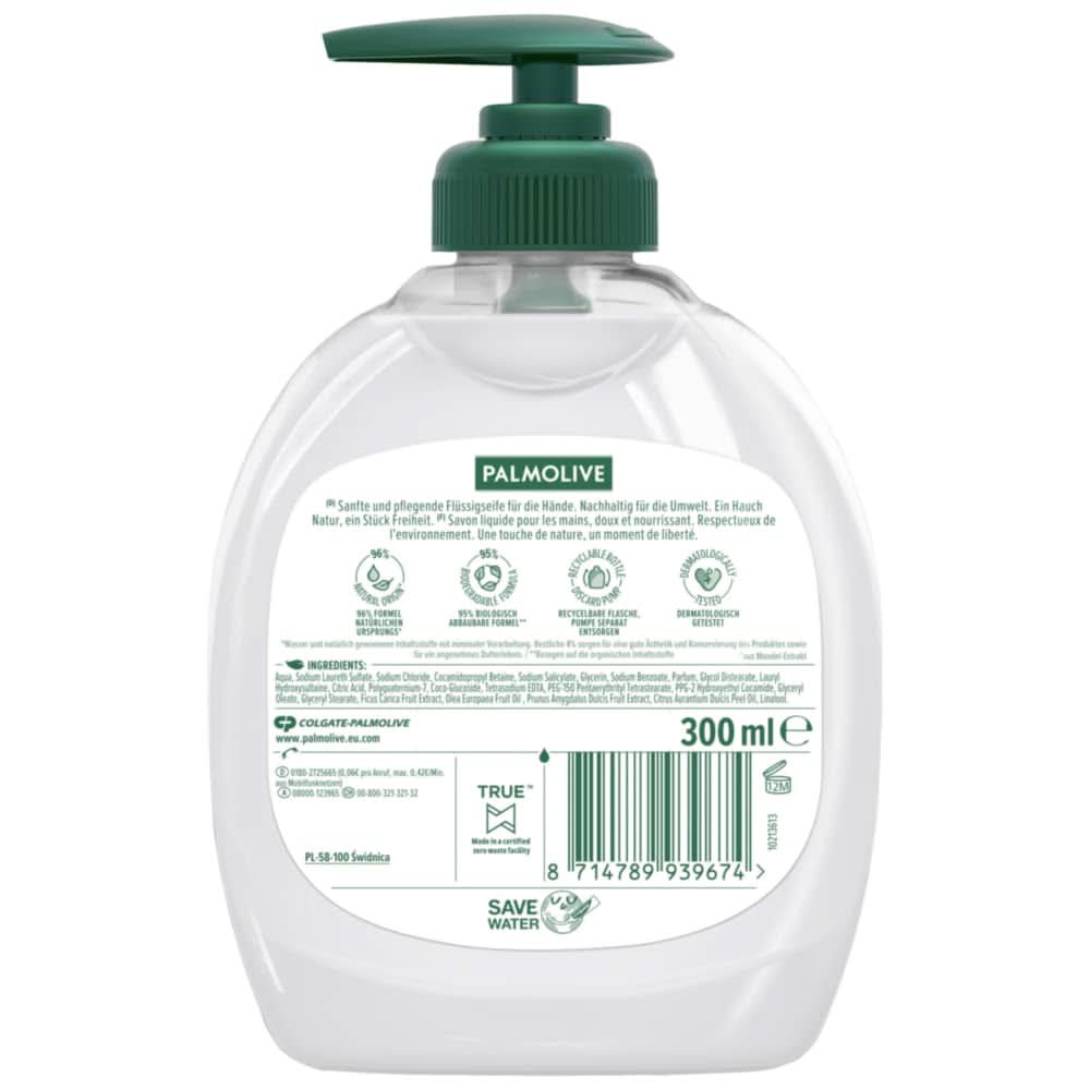 Palmolive Tekuté mýdlo na ruce, sada 6 x 300 ml Naty Shop