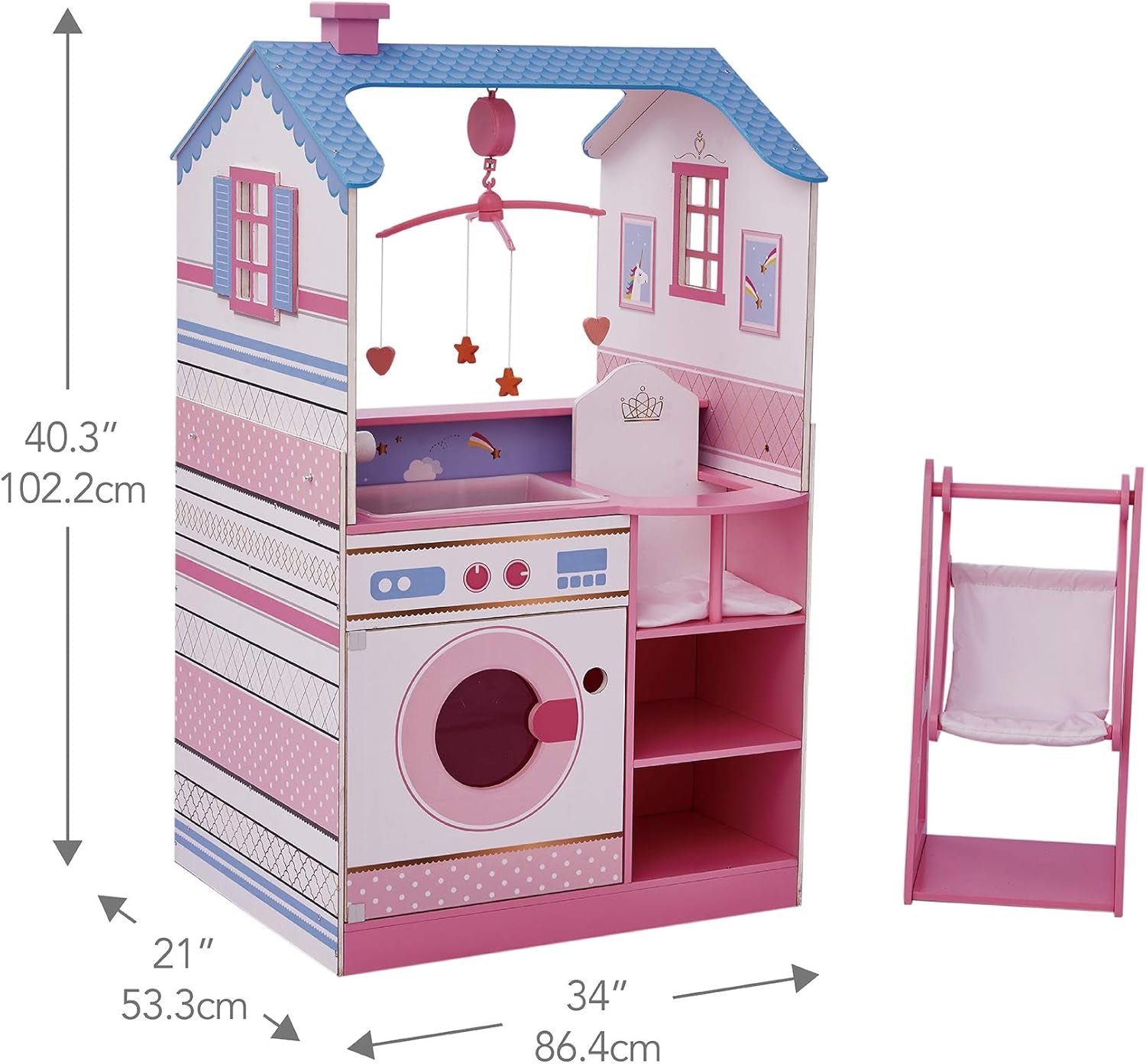Olivia's Little World Teamson Kids dřevěné panenky, 45 cm, oboustranné, pro děti TD-11460W