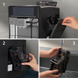 Automatický espresso kávovar Siemens EQ.6 plus s700 TE657503DE, na mnoho kávových specialit, napěňovač mléka, keramický mlýnek, dvojitá funkce kávy, proti vodnímu kameni, automatické čištění párou, 1500 W, nerez