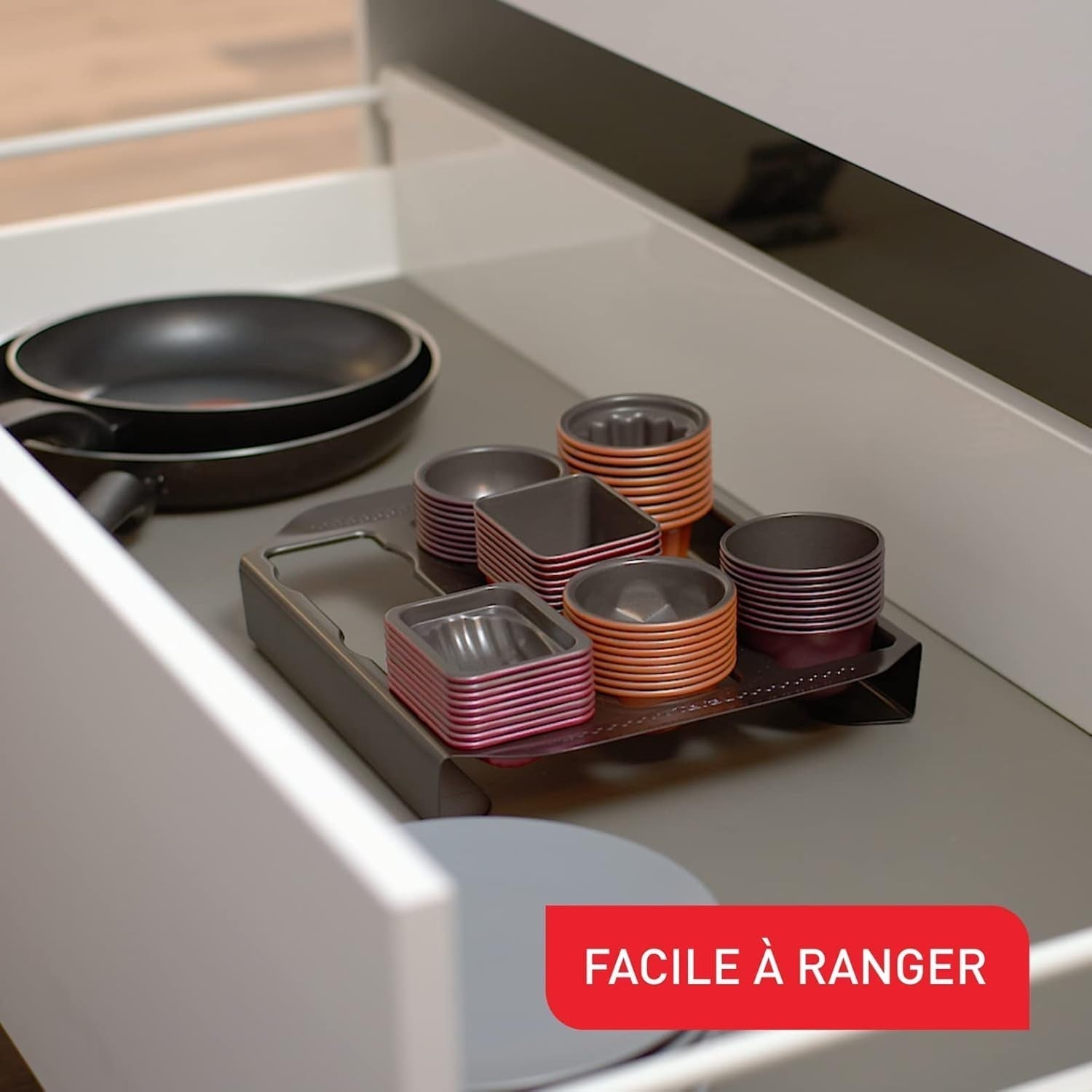 Tefal Creabake J3089304 3 Stück Brioche-Backform Antihaft-Beschichtung, Leicht Entnehmbar, Stapelbar, Einfache Austellung, Backform Formy a plechy na pečení Naty Shop