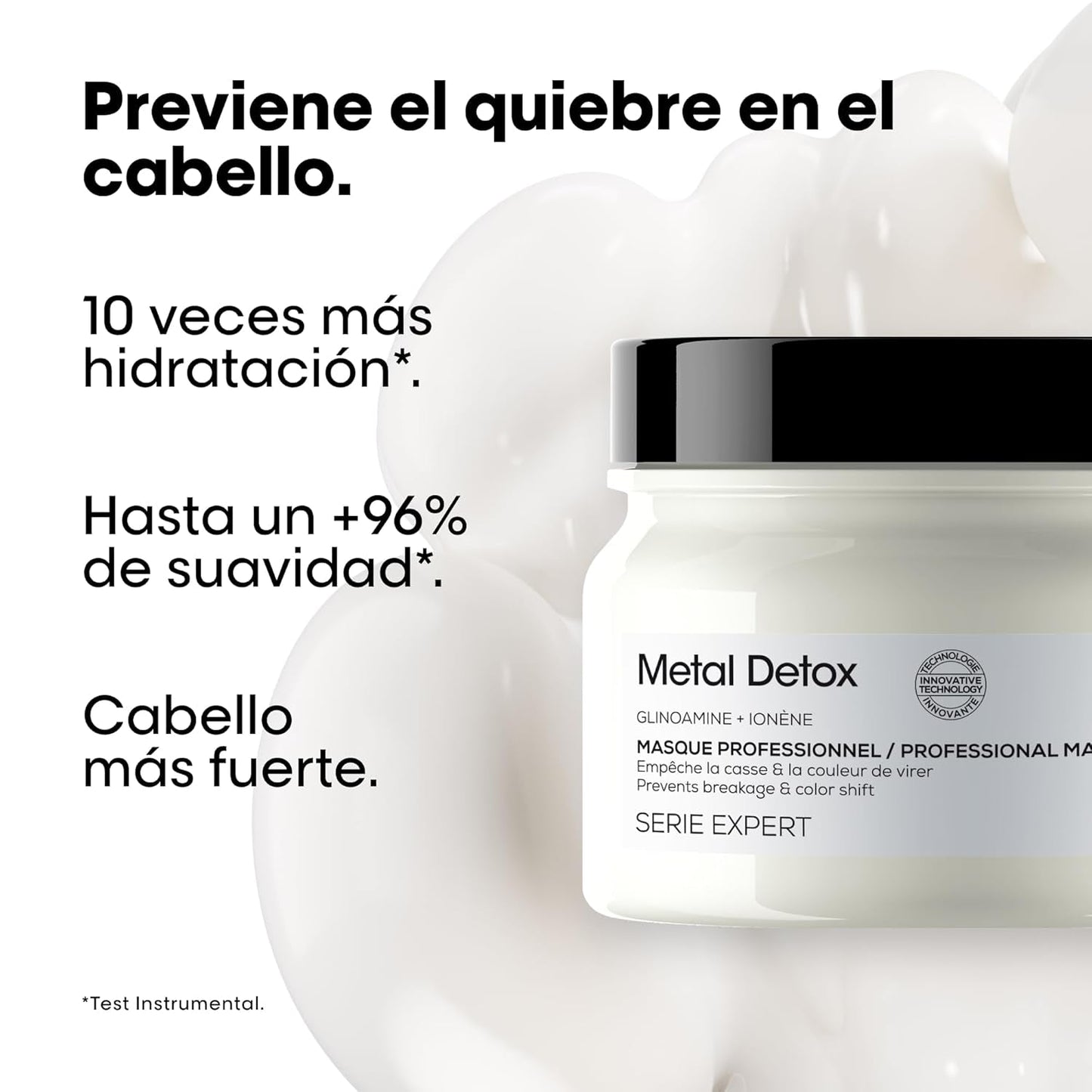 L'Oréal Professionnel Professional Restructuring mask pro všechny typy vlasů, pomáhá opravit poškození a obnovit sílu vlasů, Absolut Repair Molecular, 150 ml Naty Shop Hair Mask