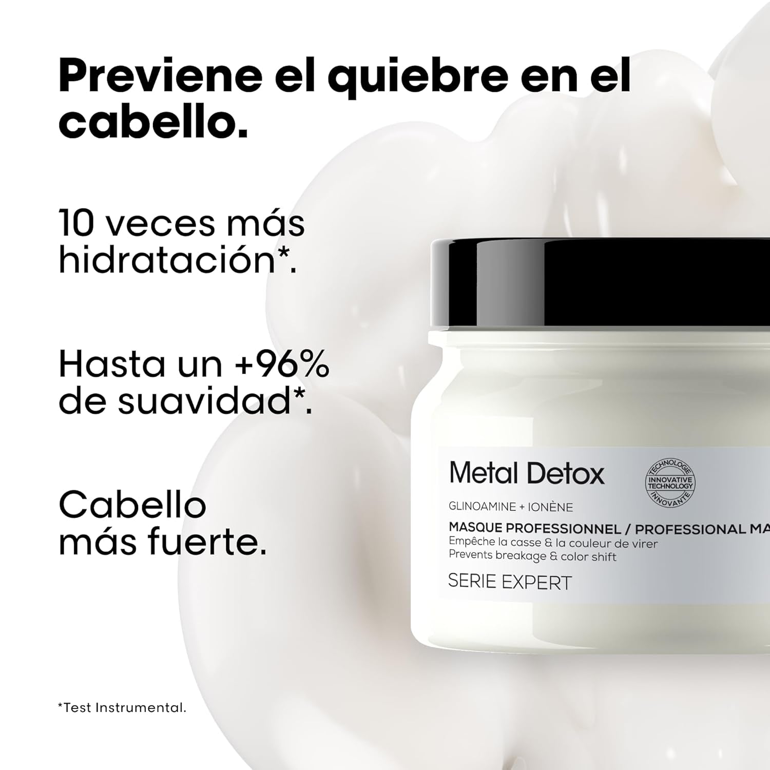 L'Oréal Professionnel Professional Restructuring mask pro všechny typy vlasů, pomáhá opravit poškození a obnovit sílu vlasů, Absolut Repair Molecular, 150 ml Naty Shop Hair Mask