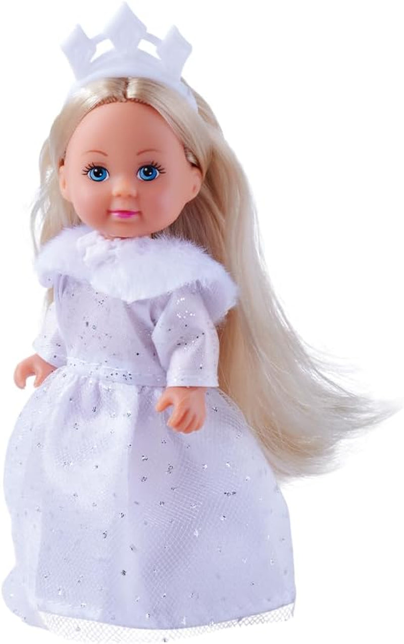 Simba Evi Princess of Love's Dreams, hrací panenka v zasněných zimních šatech s kožešinovým lemem a třpytivými prvky, 12 cm, 3 roky a více