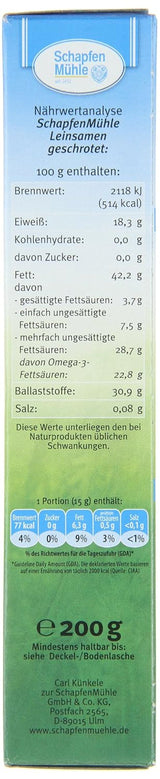 Schapfen Mill mleté ​​lněné semínko 200g balení (balení 10 ks)