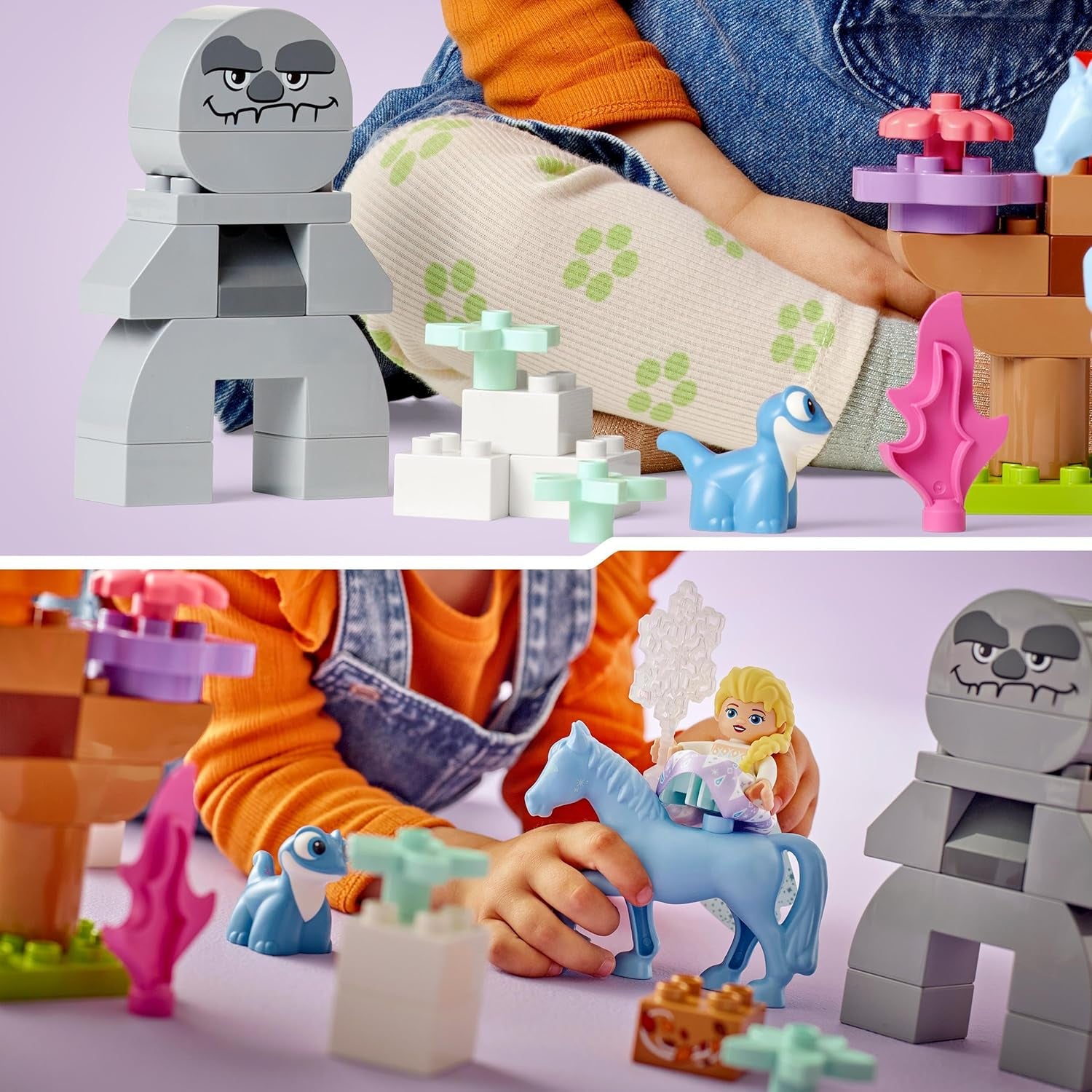 LEGO DUPLO | Disney ELSA a Bruni v kouzelném lese, figurky ledové královny 4 pro 2 roky, předškolní dárek pro dívky a chlapce od 2 let, na základě Frozen 2 10418 stavebnic Beuche den LEGO-Store