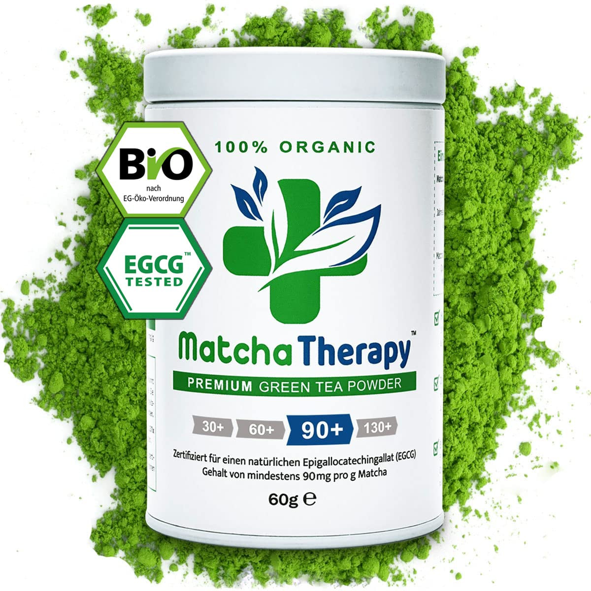 Matcha terapie 30+ | Organický prášek Matcha Tea | 60 g | S ověřeným obsahem minimálně 30 mg/g katechinu EGCG | Podporuje imunitní systém a energetickou hladinu | Slavnostní kvalita | Zelený čaj z Japonska