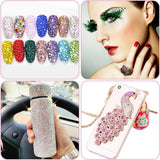 4600 Stück Strasssteine ​​​​Für Nägel, Nagel Glitzersteine ​​​​3 Verschiedene Stil Flache Nail Gems Nägel Steine ​​​​Klein Nagel Steinchen Mit Pinzette Und Strass Picker Dotting Pen Für Nägel/Kleidung/Handwerk