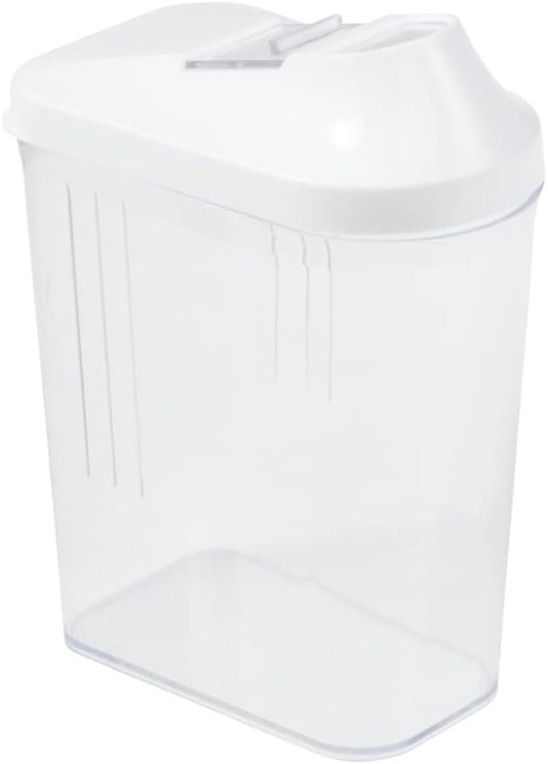 zásobník na nalévání suchých zásob, plynule nastavitelné víko dávkování, plast, 500 ml, 8 x 4,5 x 15 cm, Paola, bílá Dózy na potraviny Naty Shop