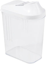 zásobník na nalévání suchých zásob, plynule nastavitelné víko dávkování, plast, 500 ml, 8 x 4,5 x 15 cm, Paola, bílá Dózy na potraviny Naty Shop