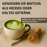 | Matcha organický prášek 100 g | Zelený čaj Matcha Powder Slavnostní stupeň | 100% přírodní a prémiová kvalita | Detoxikační čaj | Kompatibilní se sadou Matcha, stopkou, miskou a sklenicí.
