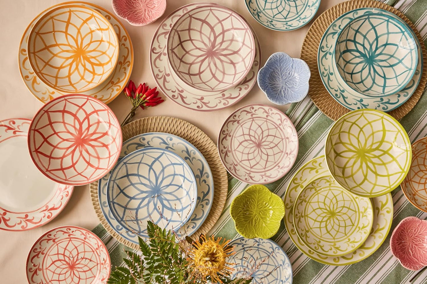 Lisabon stolní servis, 18 kusů, porcelán, vícebarevný