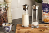 blomus -MACCHIATO- Skleněná sada na cukr a smetanu, objem 180ml, nerezové víko, na čaj a kávu, vysoká kvalita zpracování, exkluzivní vzhled (V/Š/H: 17 x 5,4 x 5,4 cm, Transparent, 63510)