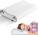 BedStory polštář z paměťové pěny, výškově nastavitelný polštář na podporu krku, ergonomický polštář, boční polštář na spaní pro záda a žaludek (60x36x12/10cm)