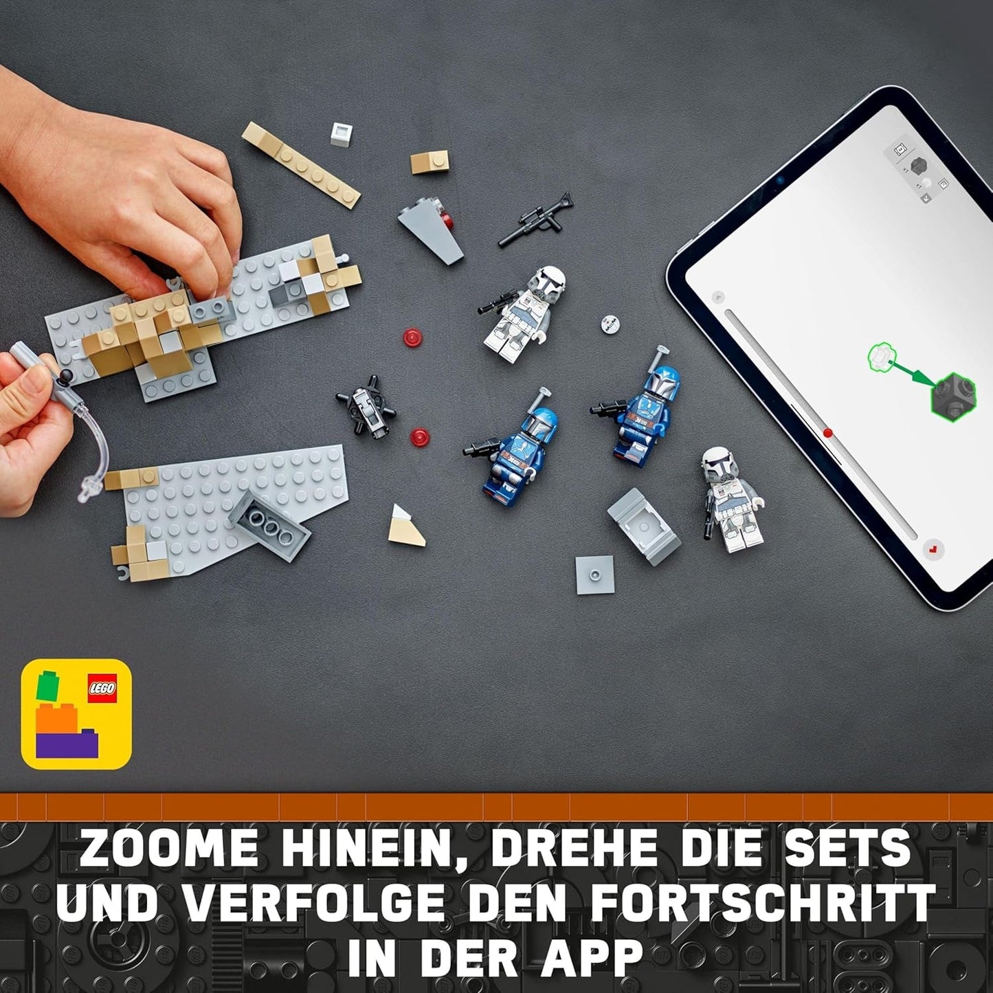 LEGO Star Wars: Mandalorian Ambush on Mandalore Battle Pack, dobrodružná stavebnice pro děti, sběratelská akční sada, nápad na dárek pro chlapce a dívky 75373 Stavebnice Besuche den LEGO-Store