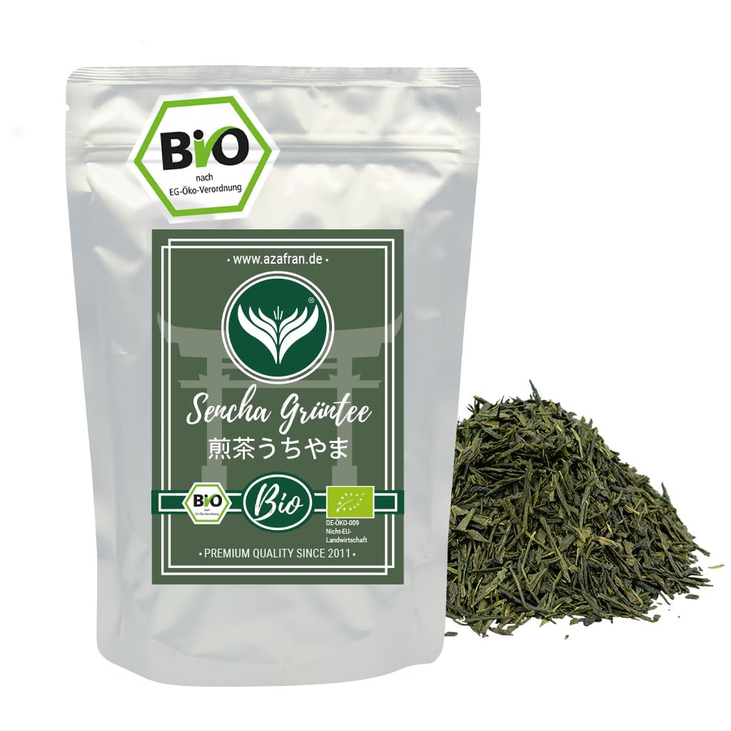 Azafran Green Tea - Bio Sencha Green Tea sypaný řez - Original Uchiyama z Japonska 250 g