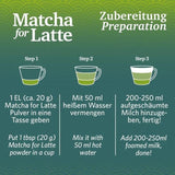 Matcha na latte Směs zeleného čaje s třtinovým cukrem, 400g, vegan, na 20 porcí
