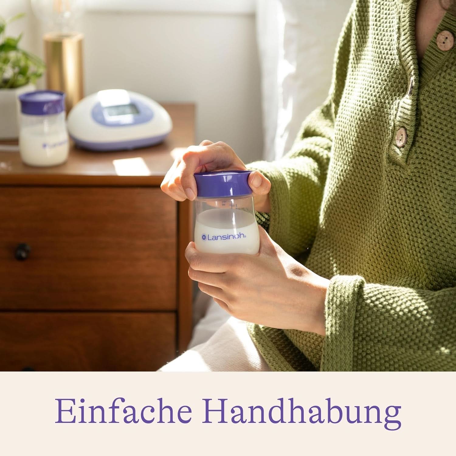 Lansinoh Muttermilchflaschen, 4 X 160 Ml - Zur Sicheren Muttermilch Austellungen - Neues Kompaktes Design Für Verbesserte Stabilität - Mit Stapelbarem Deckel Příslušenství Jídlo a kojení Bebe Naty Shop