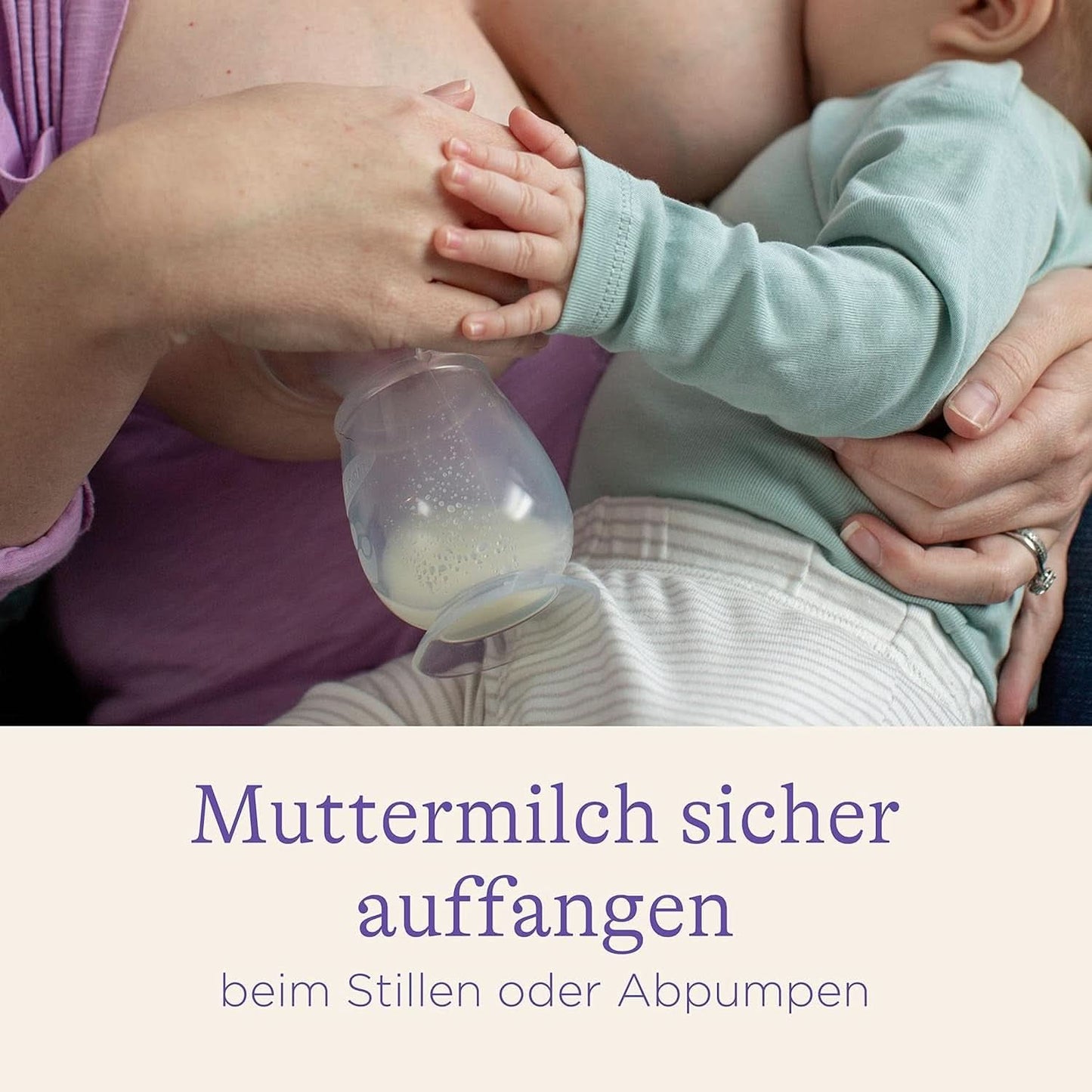 Lansinoh Silikon Milchpumpe & Muttermilchauffänger - Angenehmes & Extrem Weiches Silikon - Rettet Jeden Tropfen Muttermilch - Alternative Zu Milchauffangschalen, 1 Stück (1 Er Pack) Příslušenství Jídlo a kojení Bebe Naty Shop