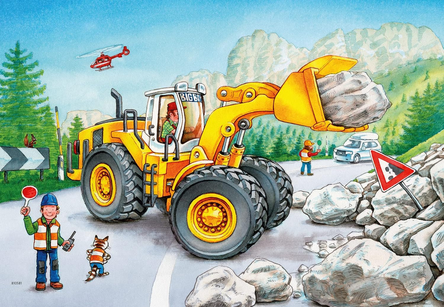 Ravensburger Puzzle pro děti - 07802 Bagr a lesní traktor - Puzzle pro děti od 4 let, s 2X24 dílky Puzzle Naty Shop