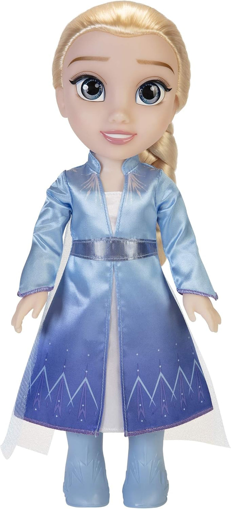 Cestovní panenka Disney Frozen 2 Elsa, 35cm panenka s šaty inspirovanými kultovním filmem, botami a dlouhými spletenými vlasy pro extra zábavu při hraní, pro dívky od 3 let
