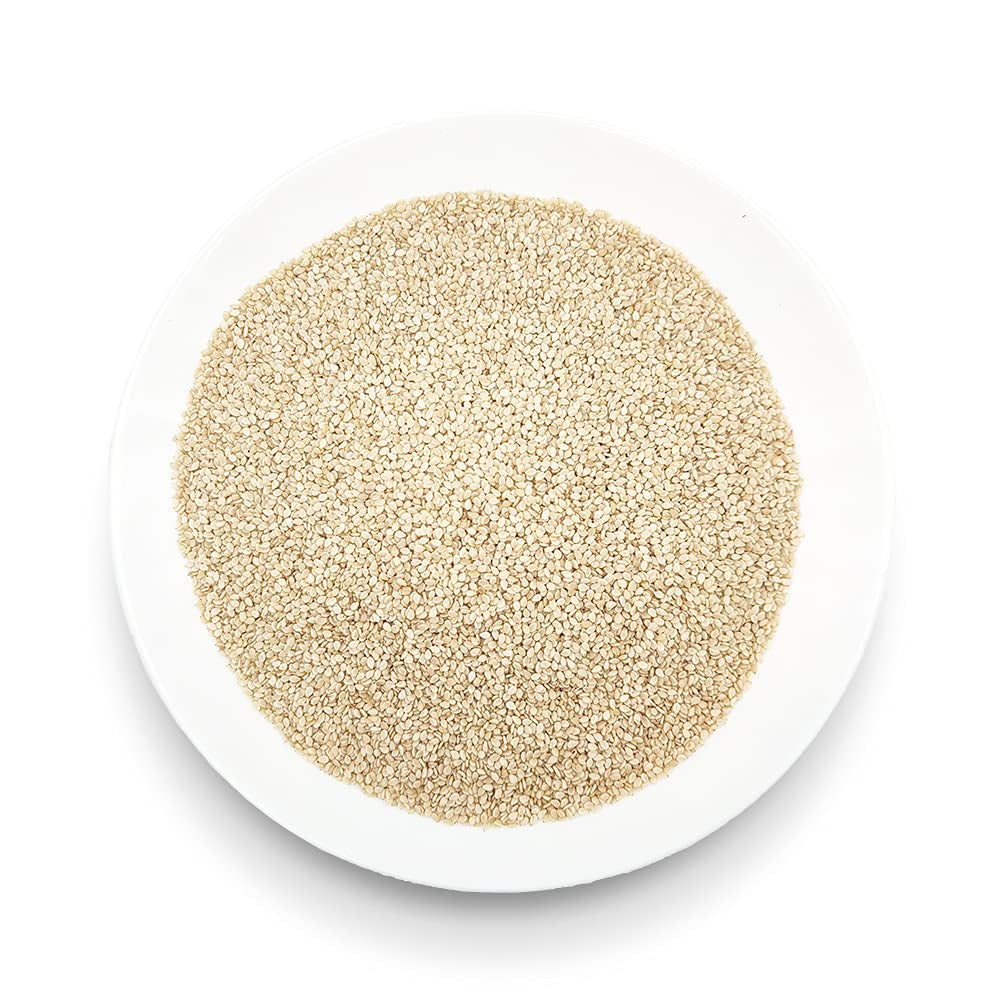 Bio sezamová semínka 3 kg, surová bio olejná semínka, bílý sezam, přirozeně loupaný, nepražený, zdroj vápníku a železa, ekonomický balíček