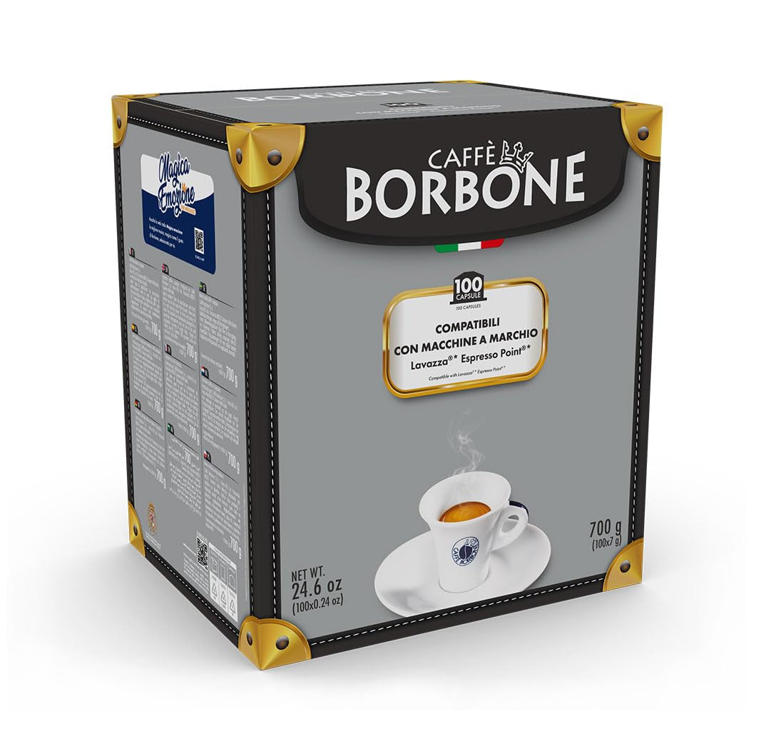 Caffè Borbone Blue Kaffeemischung - 100 Kapseln - Kompatibilní s Kaffeemaschinen der Marke Lavazza®* Espresso Point®*