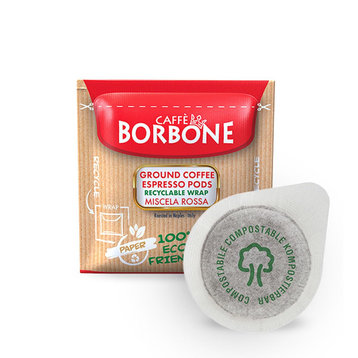 Caffè Borbone Compostable Kaffeepads, Rote Kaffeemischung - 150 Pads - Kompatibilní s ESE System Papier Pads 44 mm