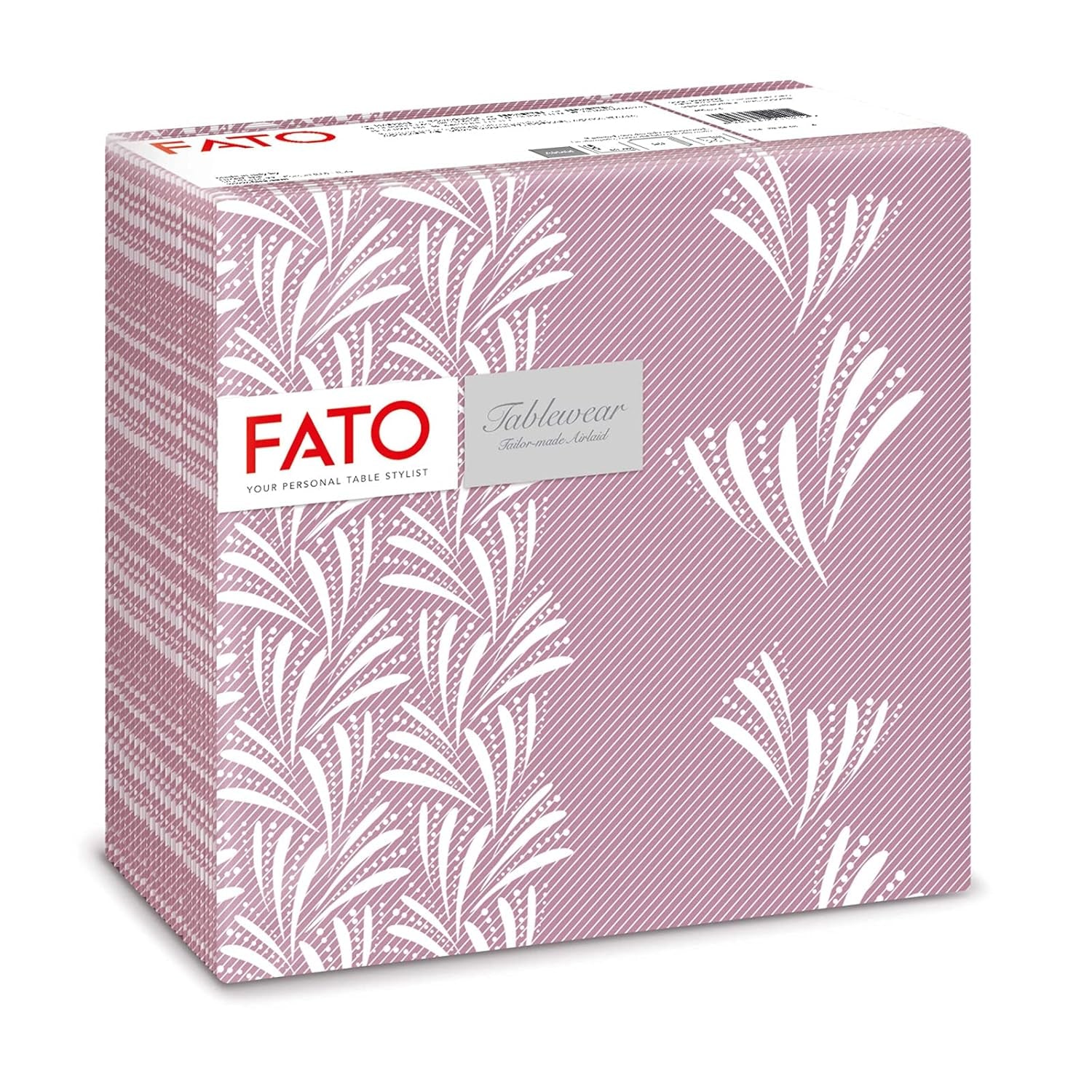 Fato - Suché papírové ubrousky, vzduchem kladené, textilní efekt, balení 50 ks ubrousků, 40X40 složené na 4 formáty, dekor Tropicana